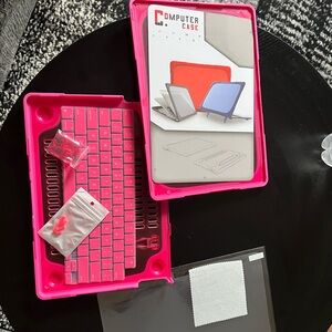 Pink Tablet Case with Keyboard